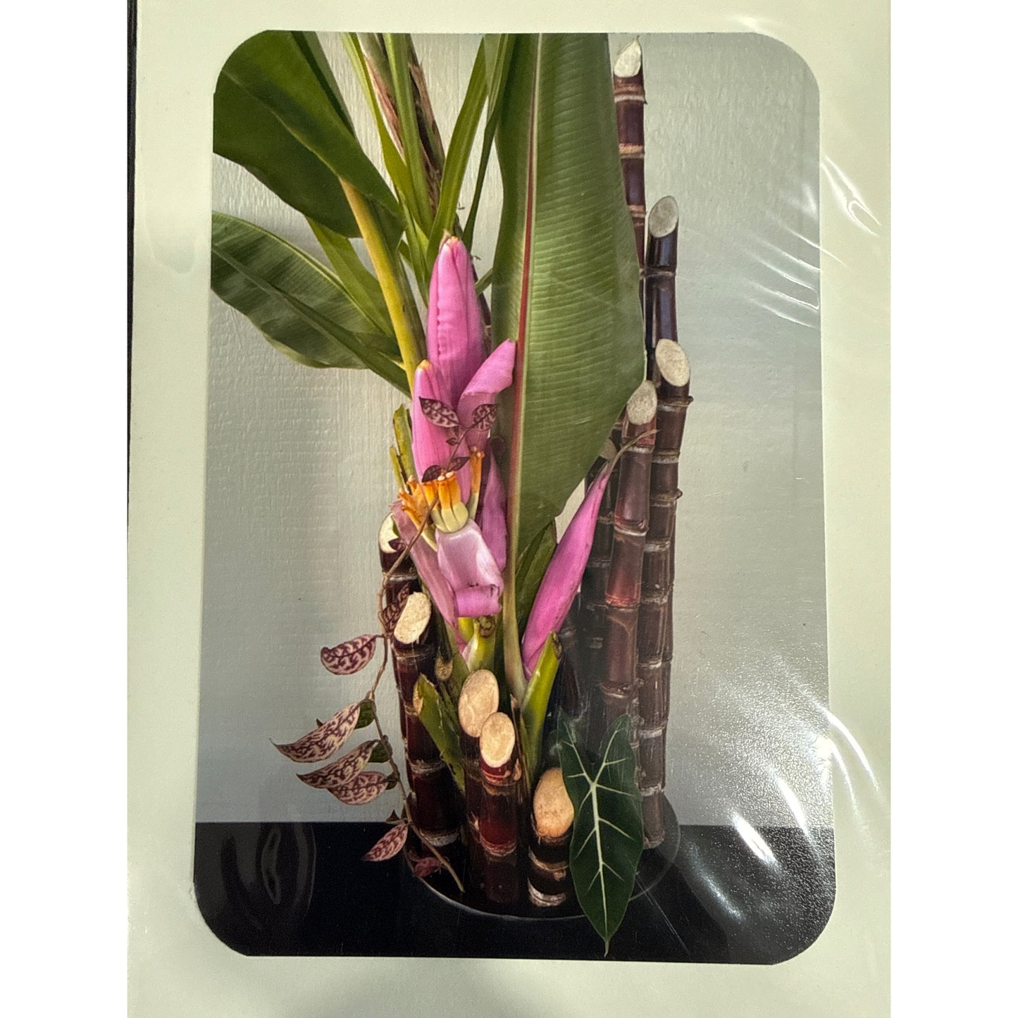 Purple Sugarcane and Ornamental Banana Floral Arrangement