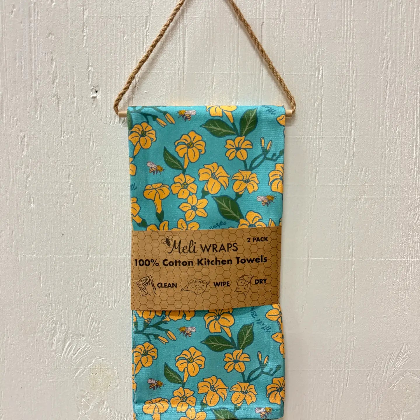 Puakenikeni Print 100% Cotton Kitchen Towels (2 Pack)