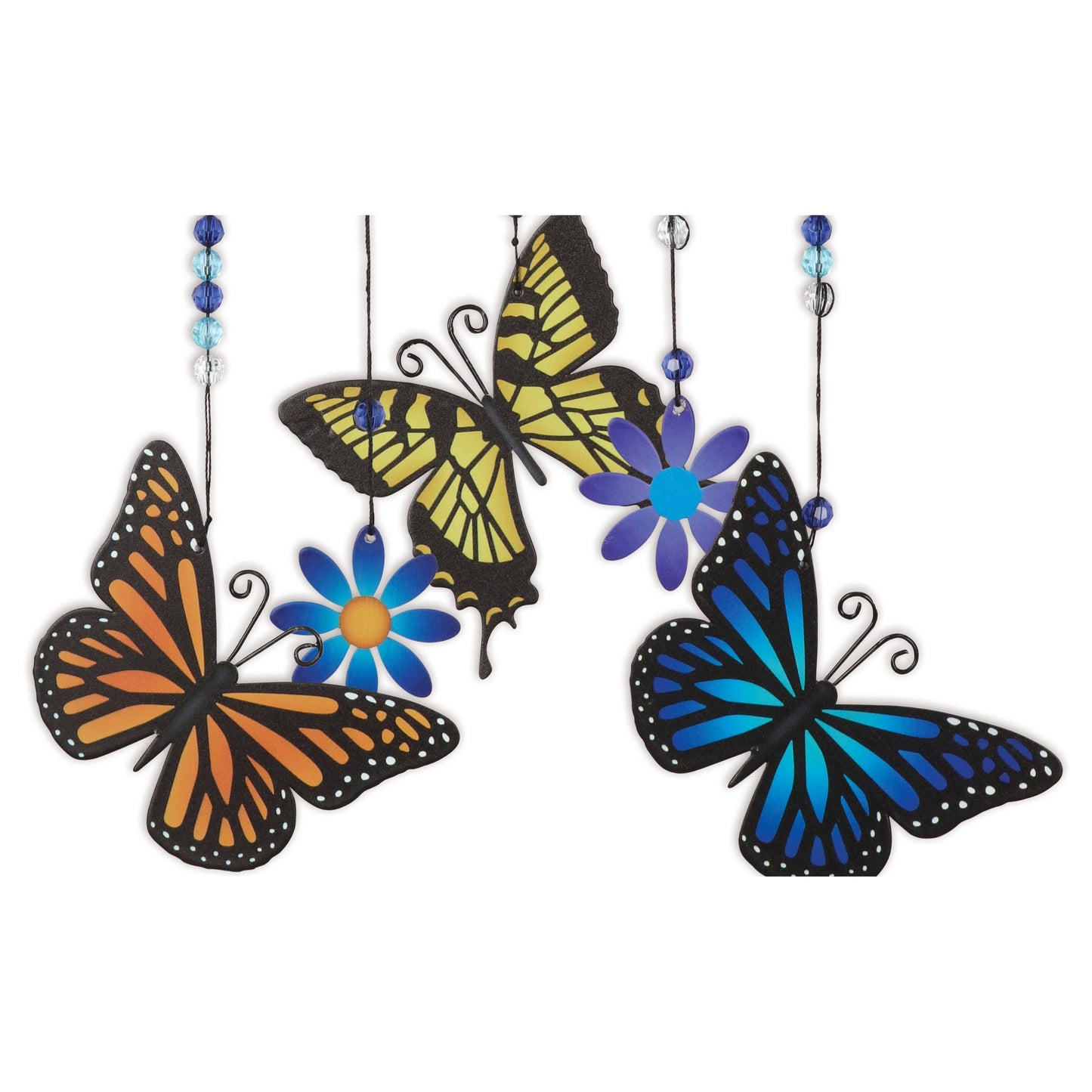 Metal Painted Butterfly Wind Chime Garden Decor