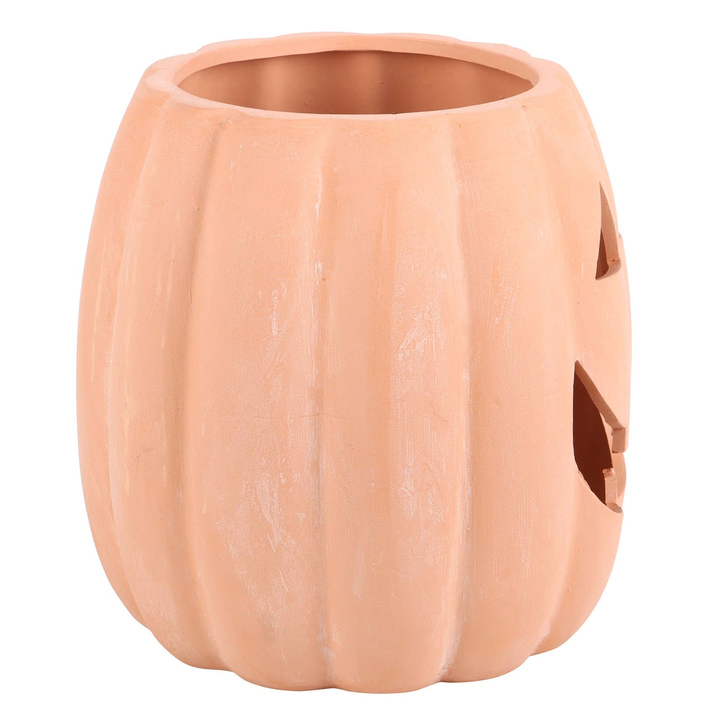 25cm Terracotta Cut Out Halloween Pumpkin Decoration