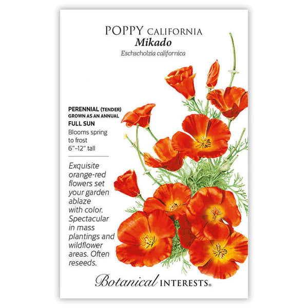 Poppy seeds, "California Mikado"