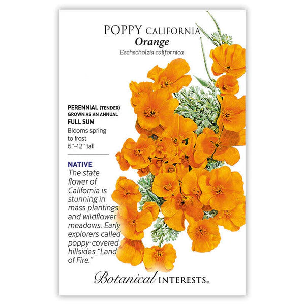 Poppy seeds, "California Orange"