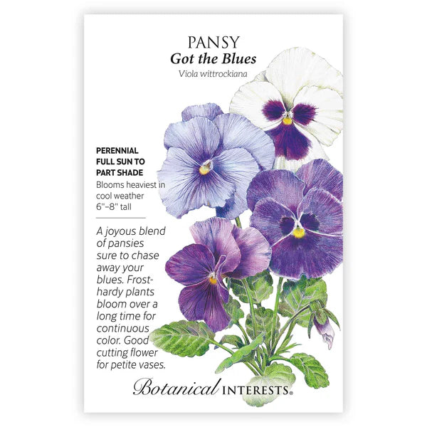 Pansy seeds, "Got the Blues"