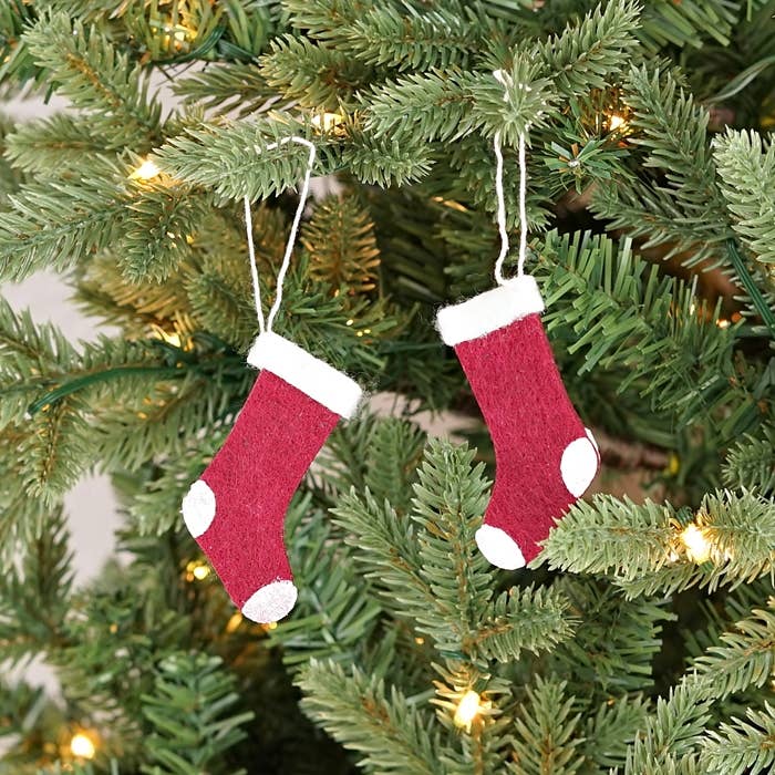 Mini Red Country stocking ornament (Set of 6)