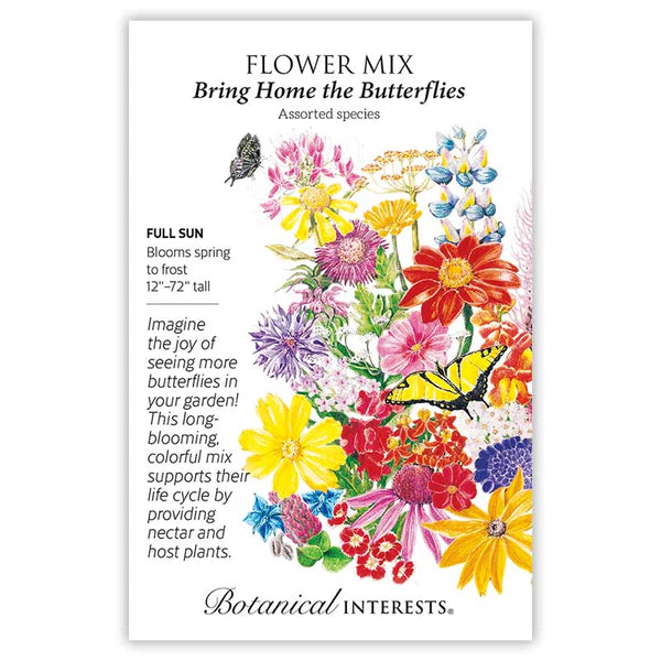 Flower Mix seeds, "Bring Home the Butterflies"