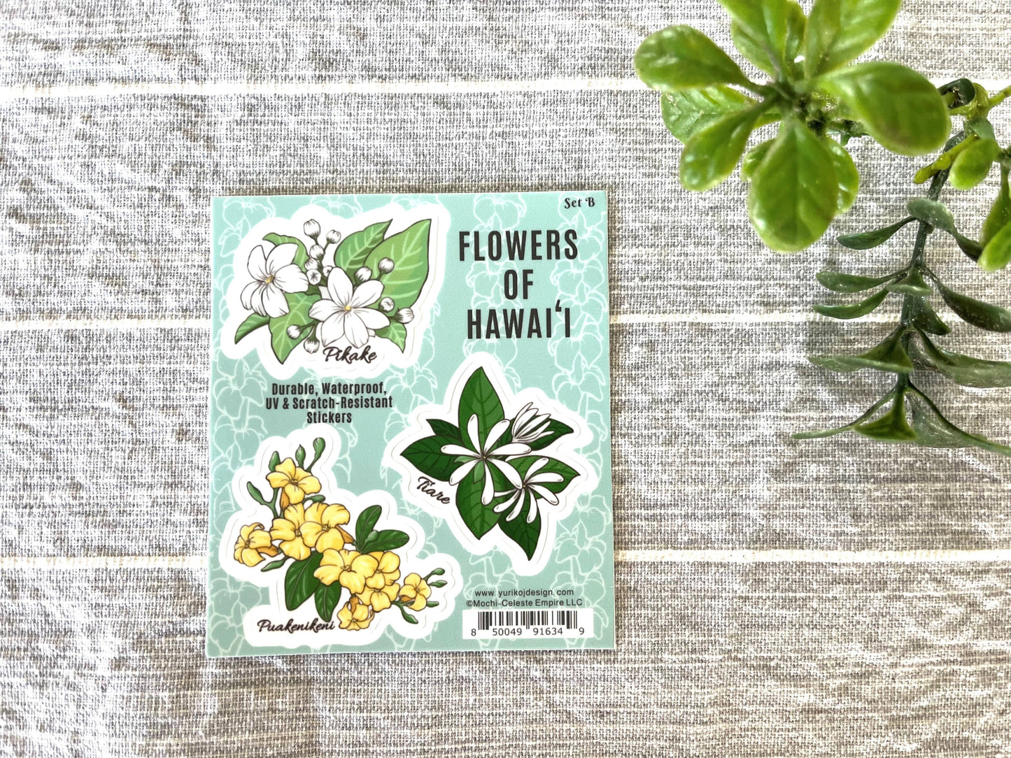 Flowers of Hawai'i Sticker Sheet SET B