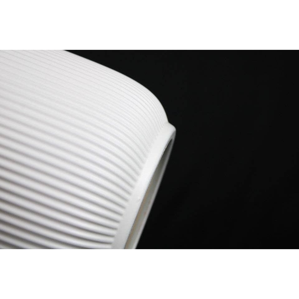Modern Ribbed White Planter