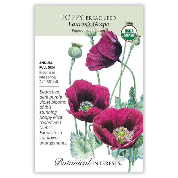Poppy seeds, "Bread Lauren's Grape"