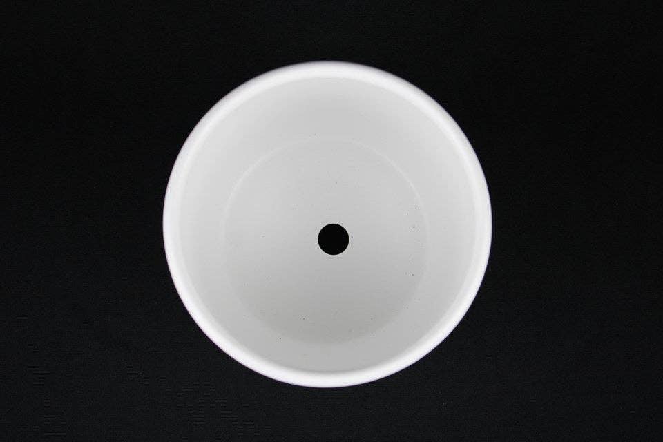 Modern Ribbed White Planter