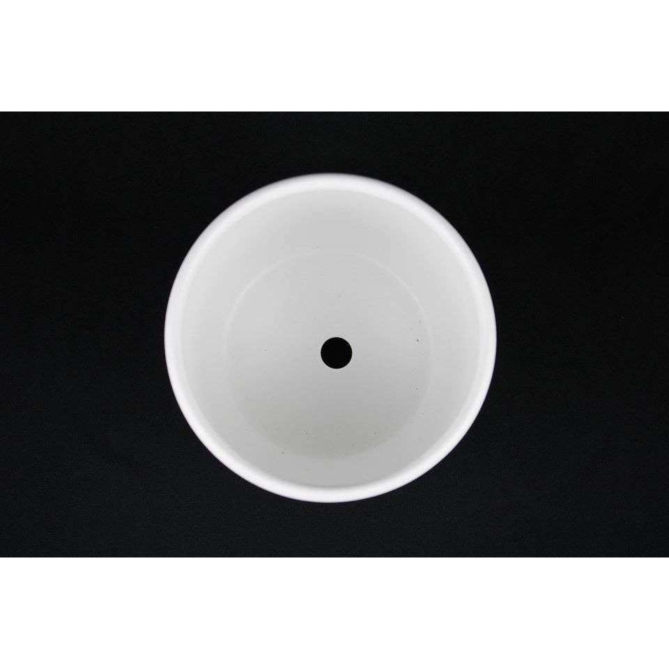 Modern Ribbed White Planter
