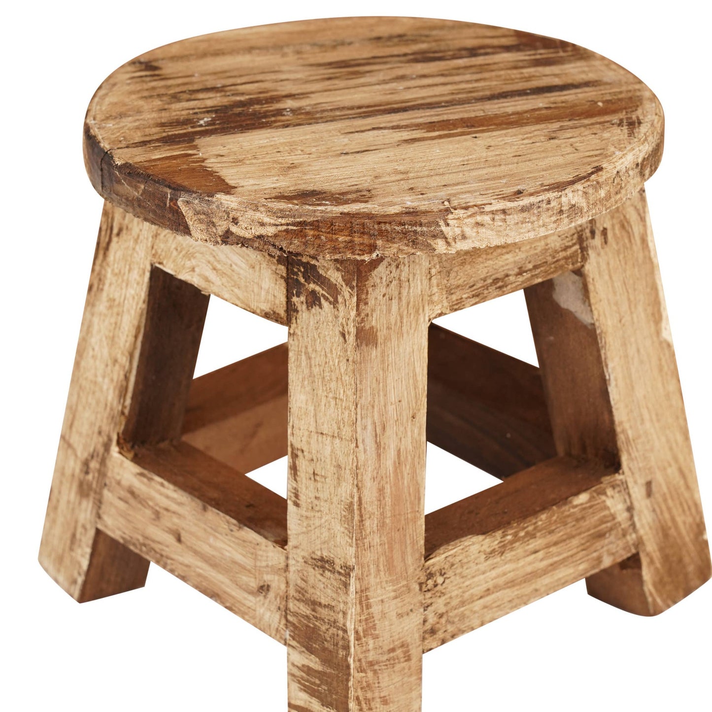 Farmhouse Reclaimed Wood Mini Stool