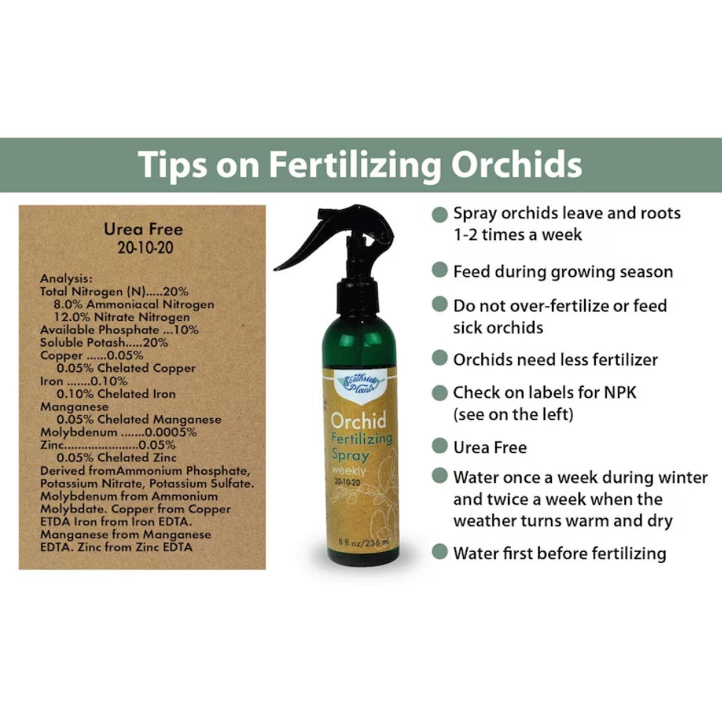 Orchid Food Fertilizing Spray - 8oz