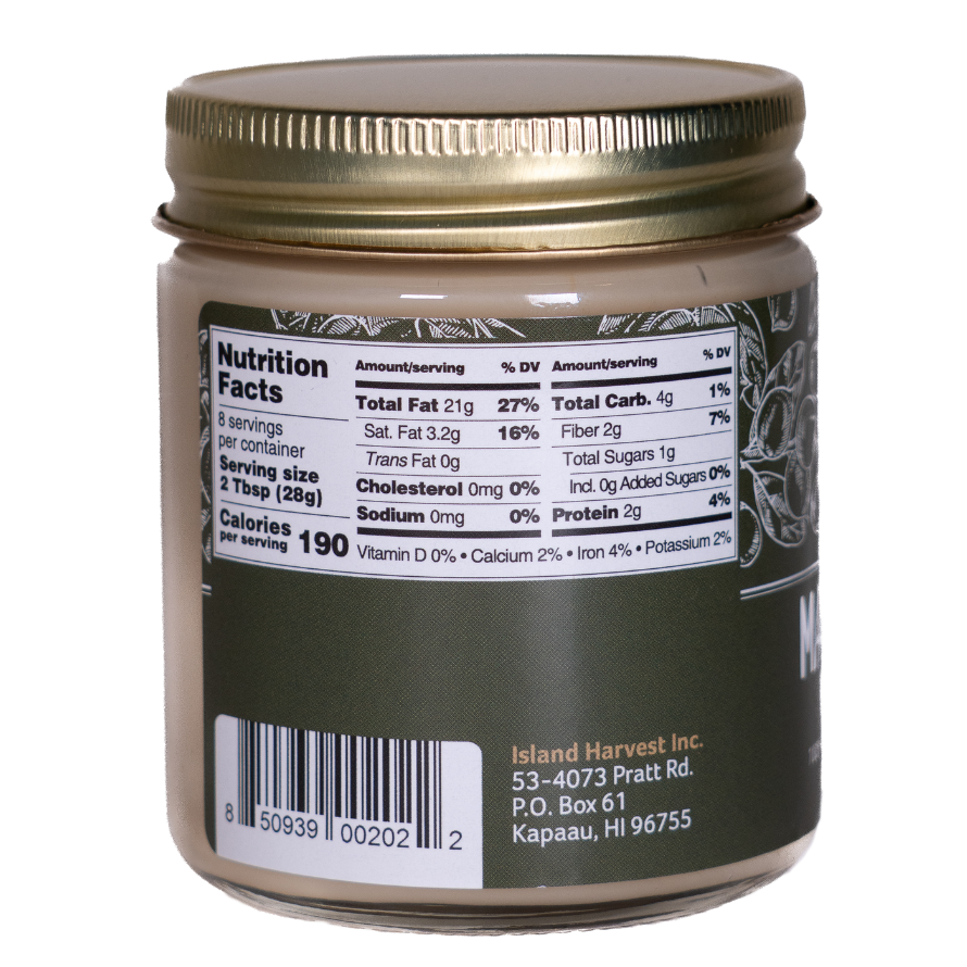 Organic Macadamia Nut Butter (8oz)