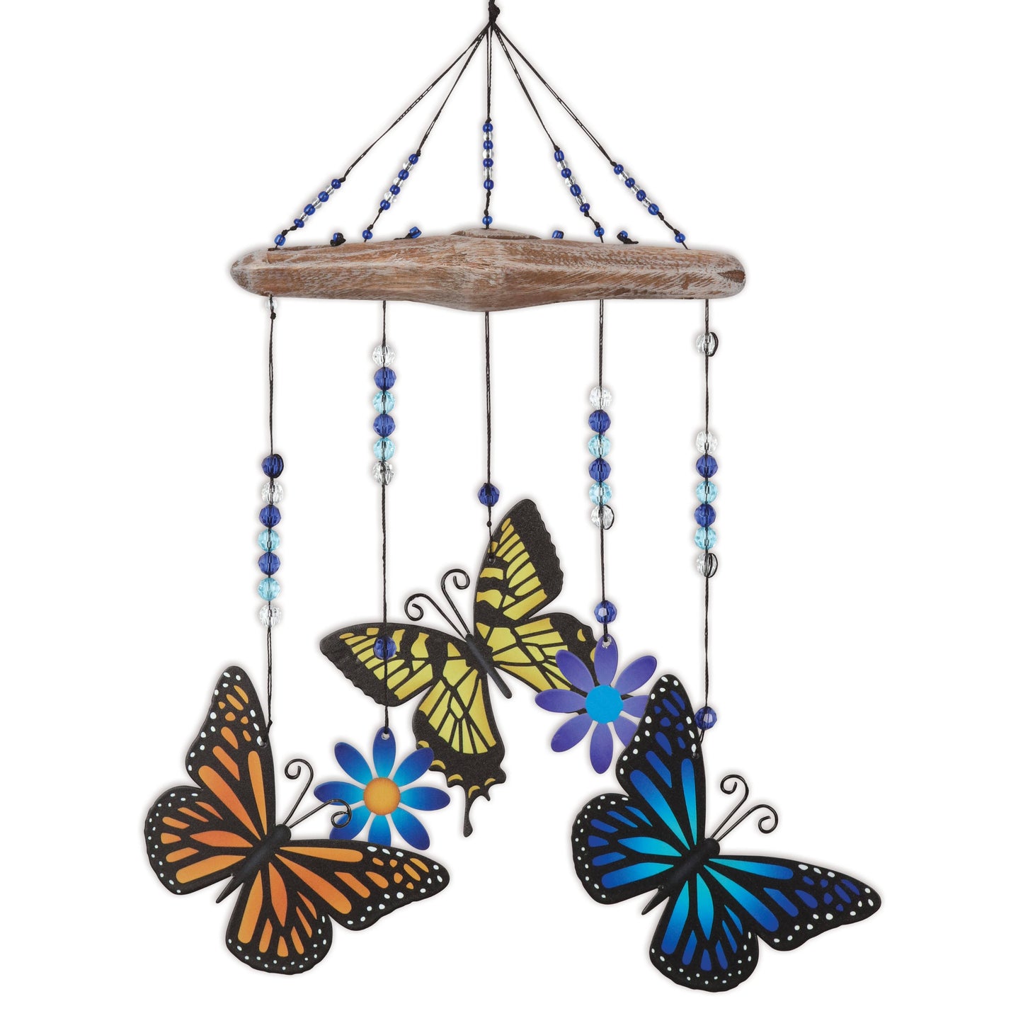Metal Painted Butterfly Wind Chime Garden Decor