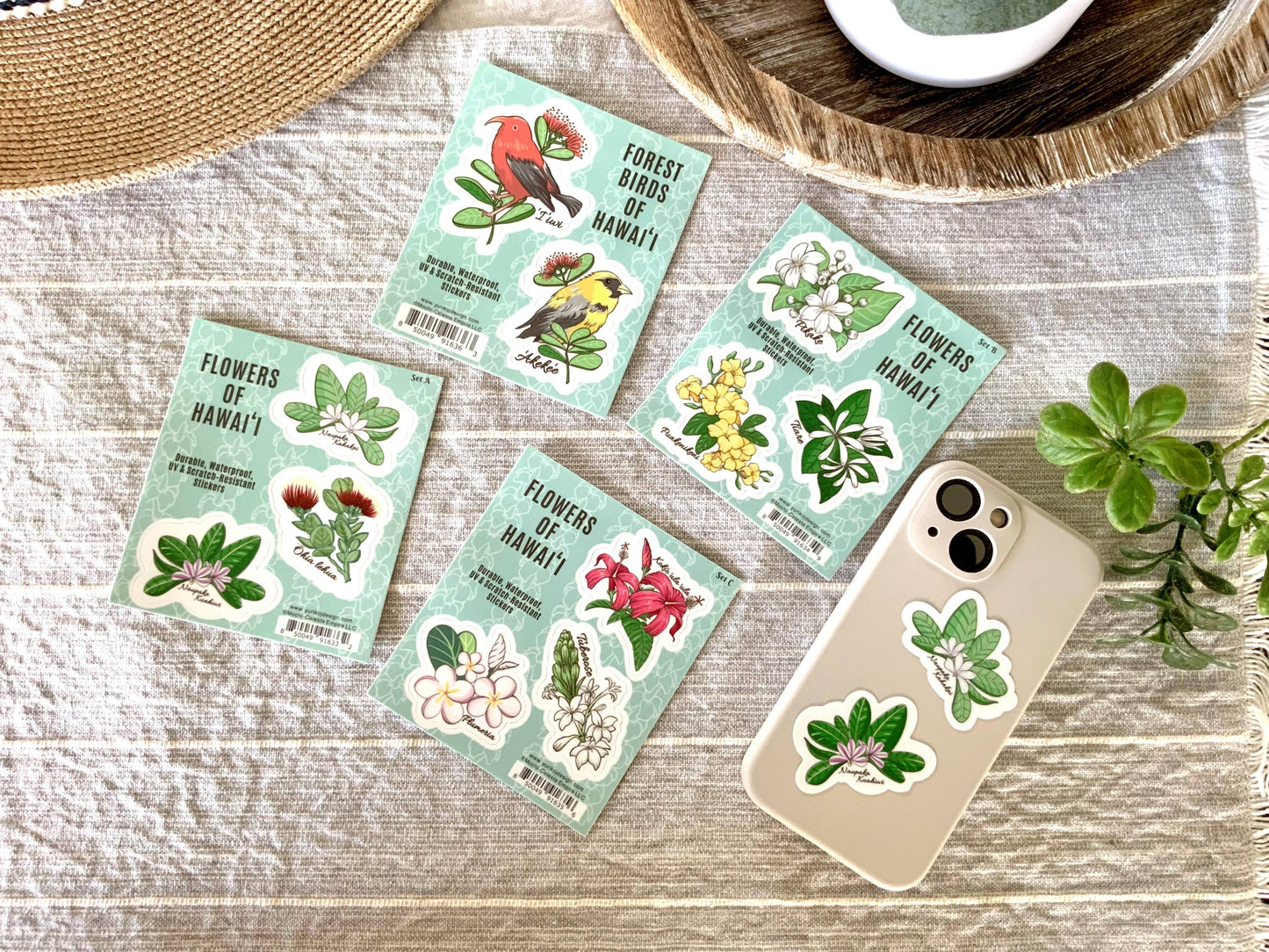 Flowers of Hawai'i Sticker Sheet SET C