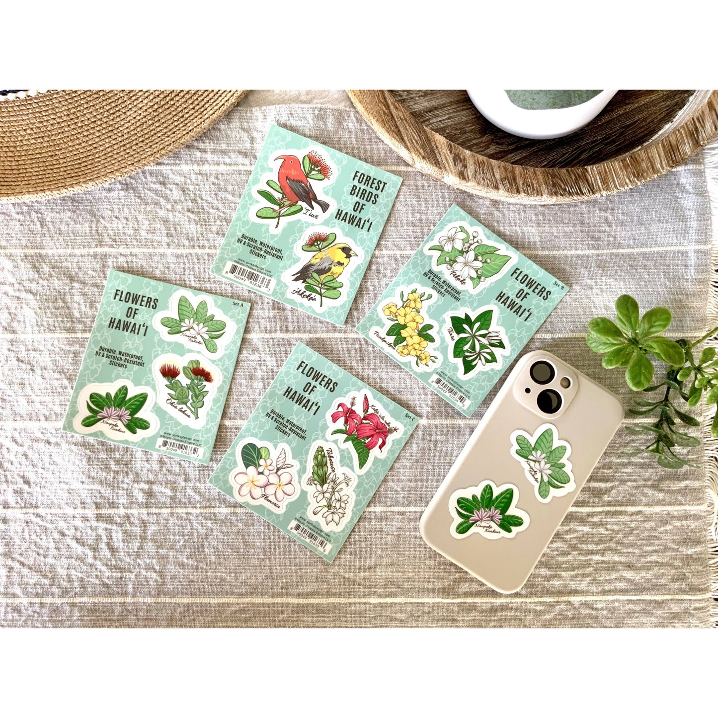 Flowers of Hawai'i Sticker Sheet SET B