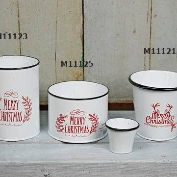 Holiday Enamel Bucket