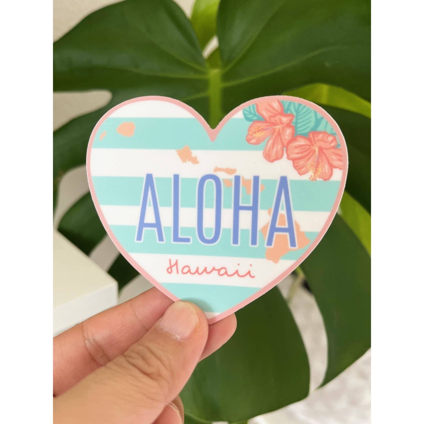 Aloha Hawaii Heart Sticker
