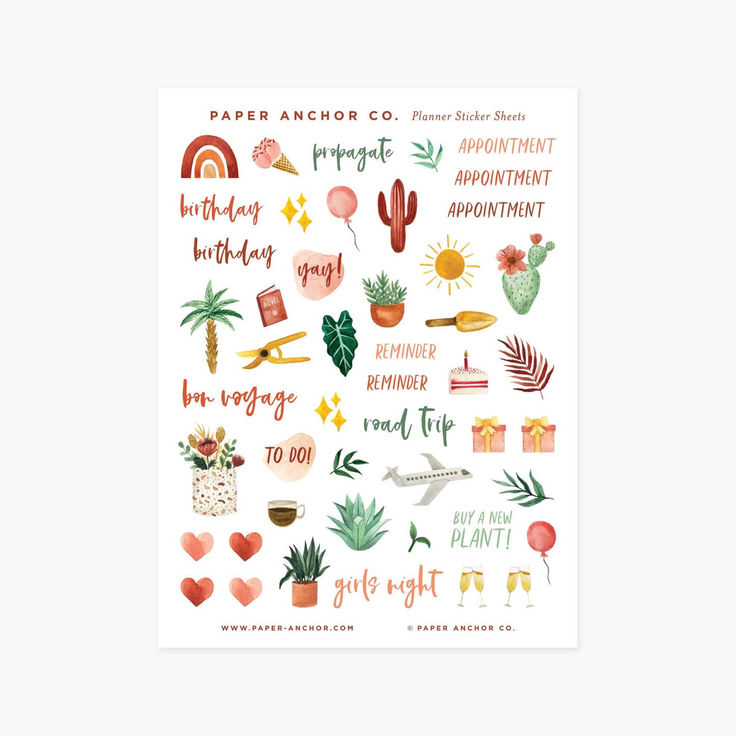 Plant Lover Planner Sticker Sheets