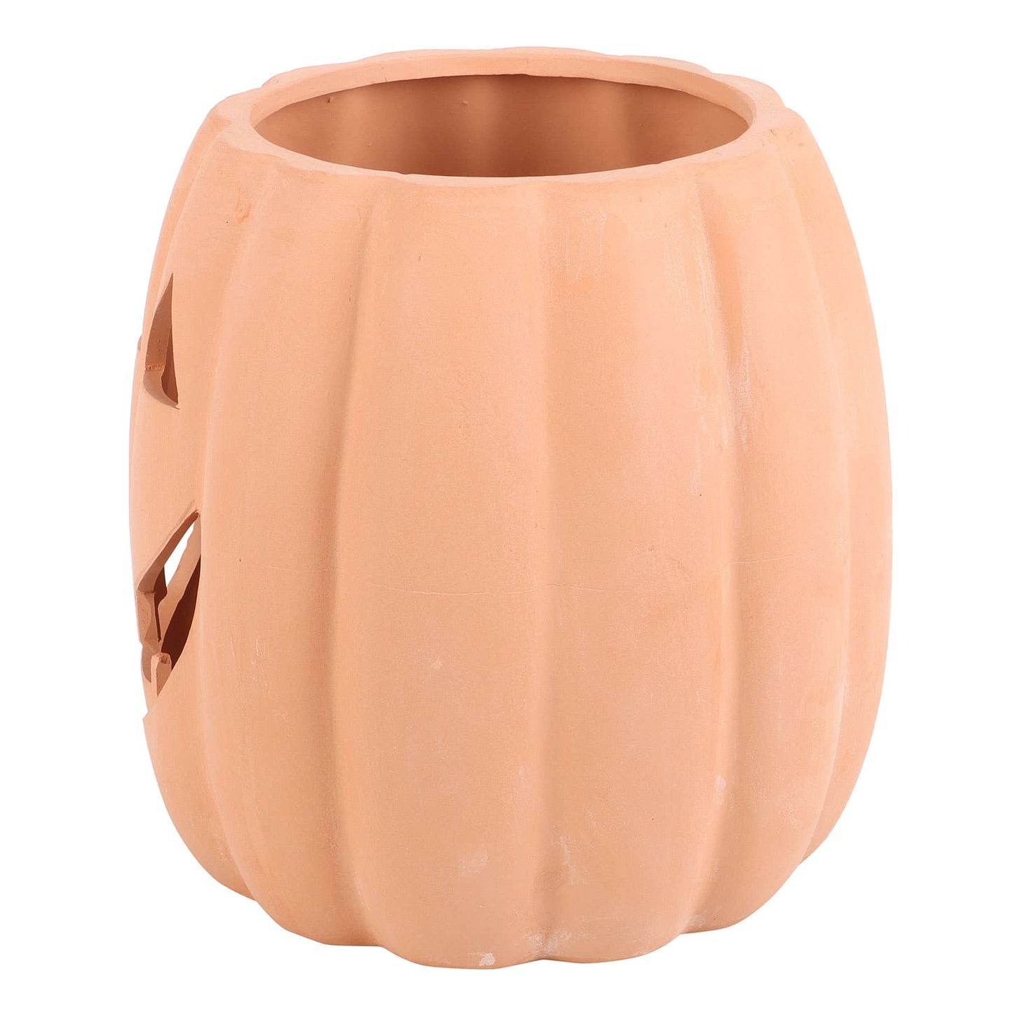 25cm Terracotta Cut Out Halloween Pumpkin Decoration