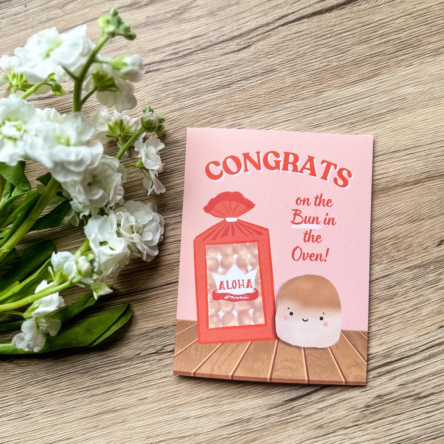 Hawaiian Bun in the Oven - Greeting Card