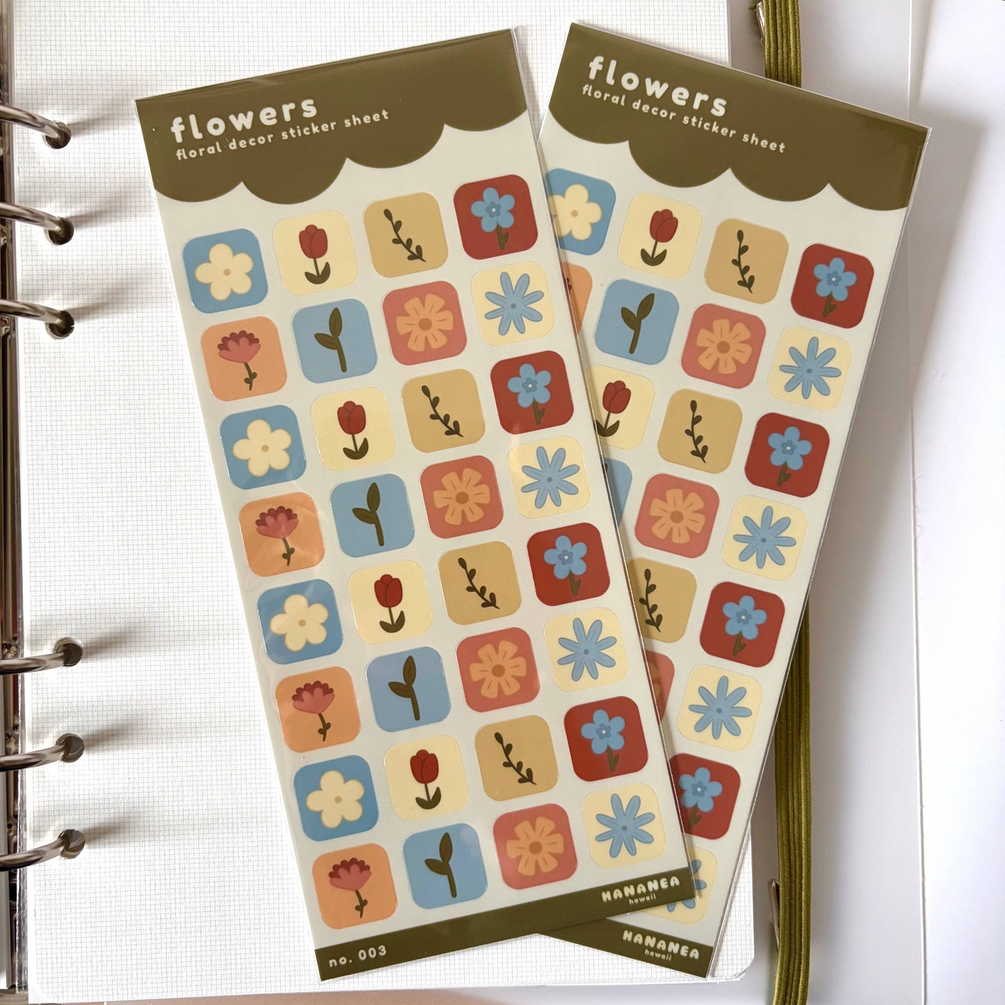 Floral Block Sticker Sheet