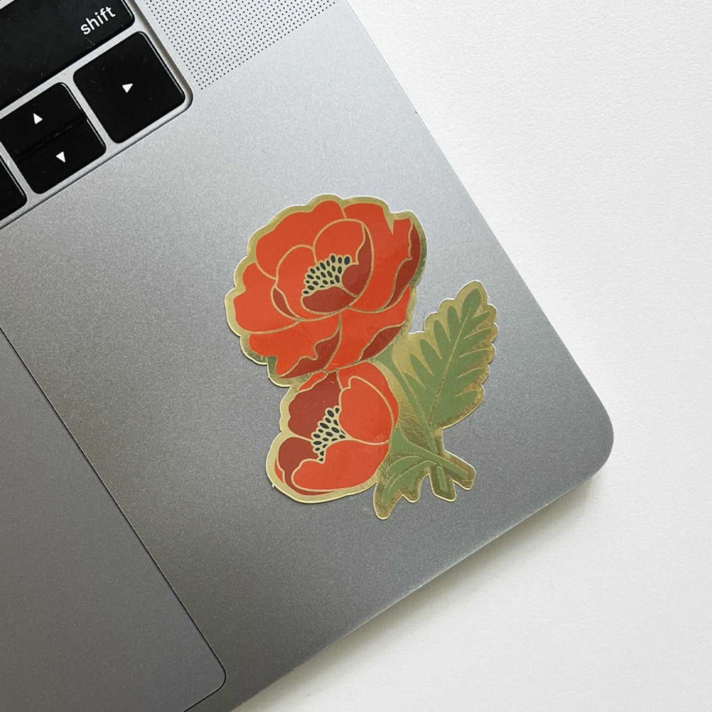 Isabelle Poppy Sticker | Luxe Metallic Gold Sticker