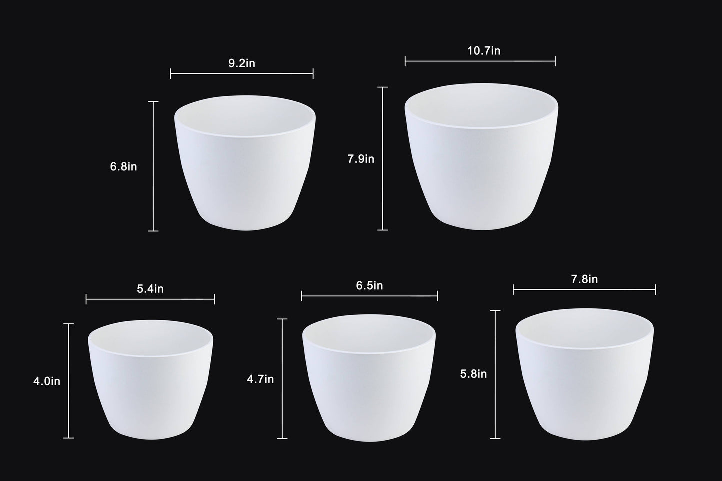 Matte Plastic Planter