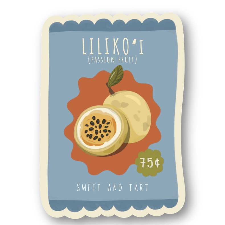 Lilikoʻi Seed Packet Sticker