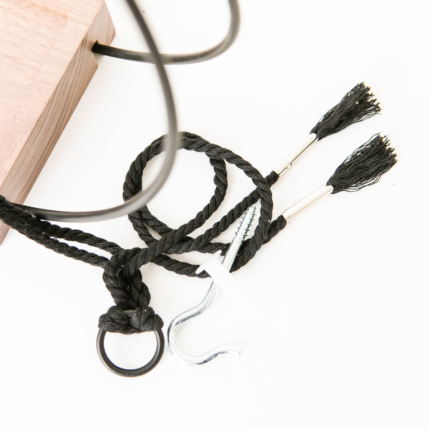 Braid & Wood Plant Hanger