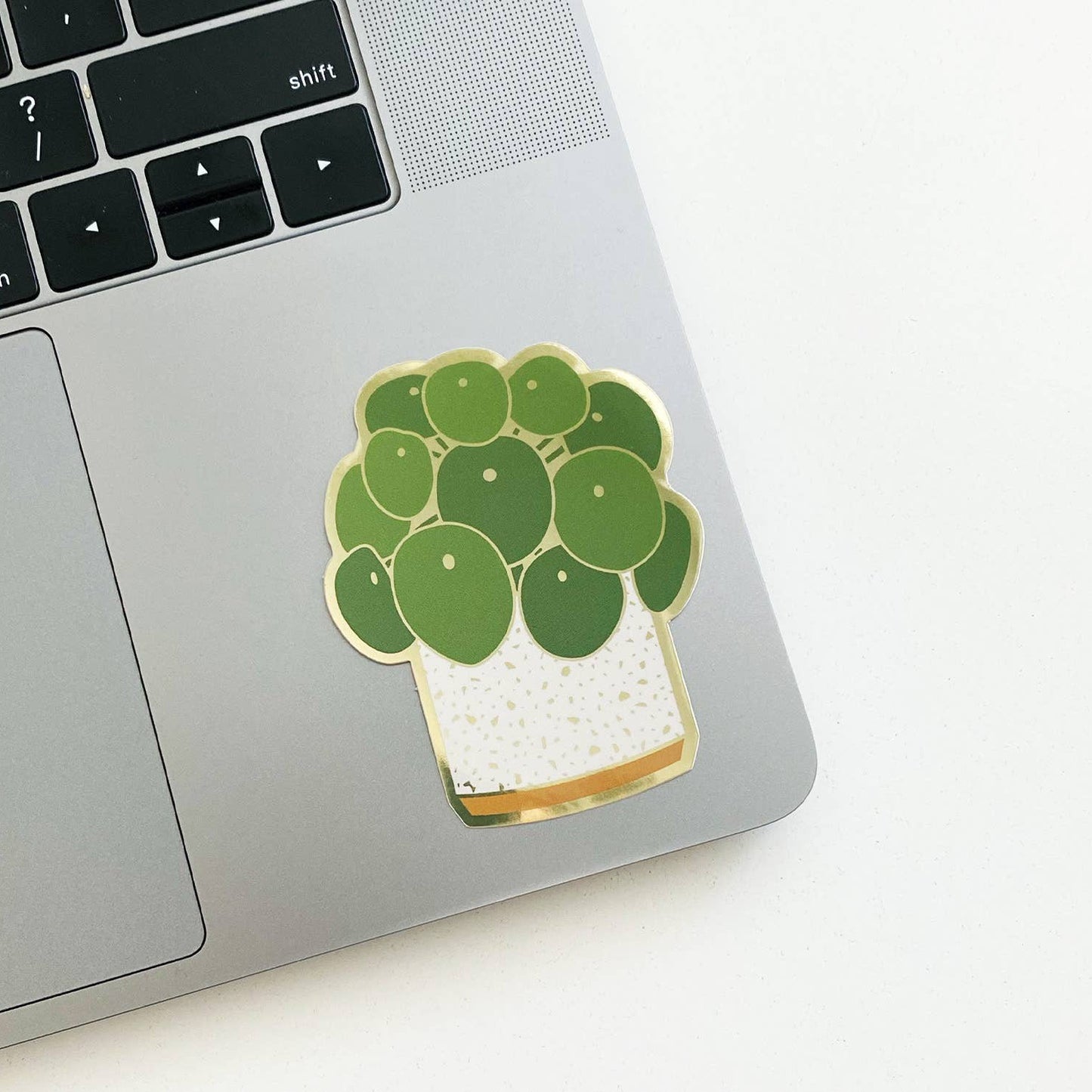 Pilea Sticker | Luxe Metallic Gold Sticker