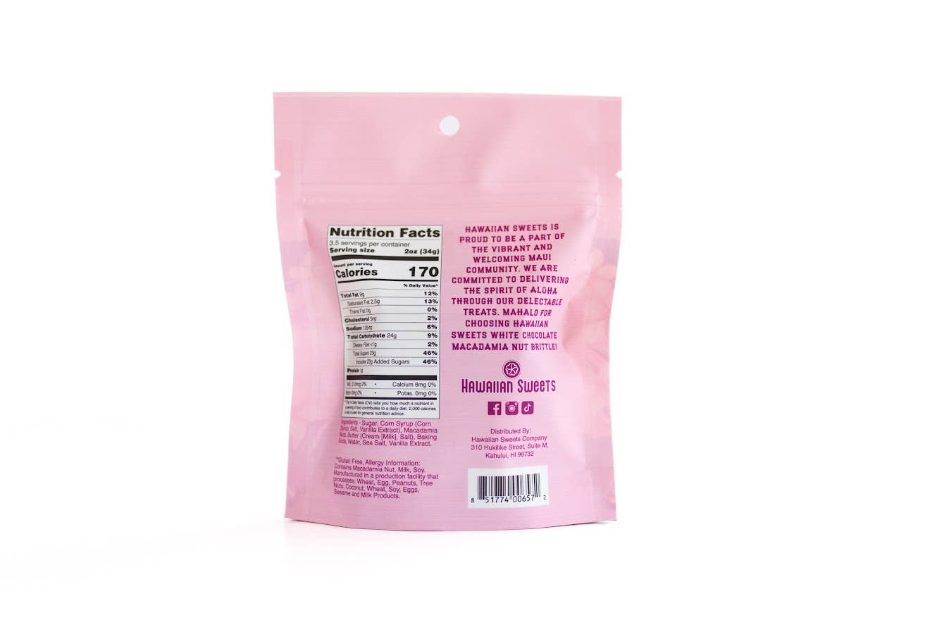 Brittle Bag - ¼ LB -White Chocolate Macadamia Nut