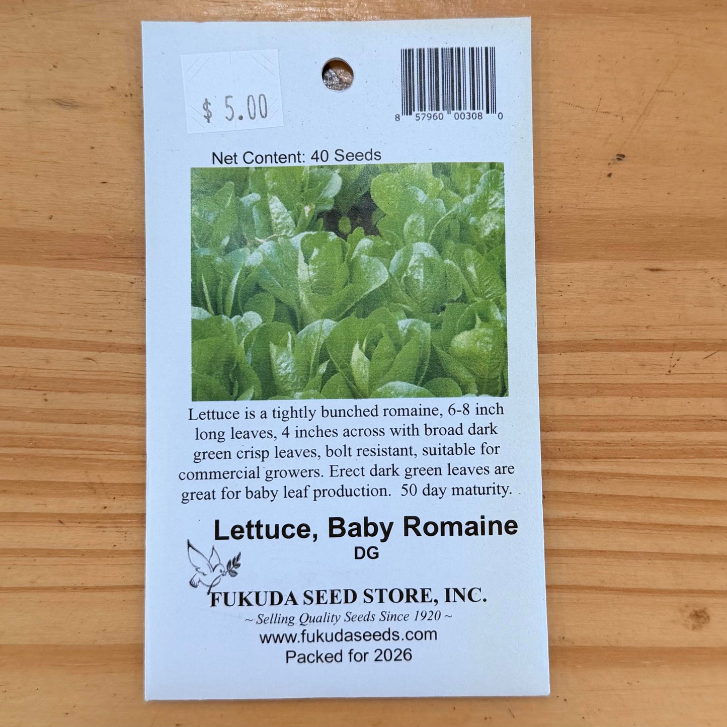 Lettuce, Baby Romaine, seeds