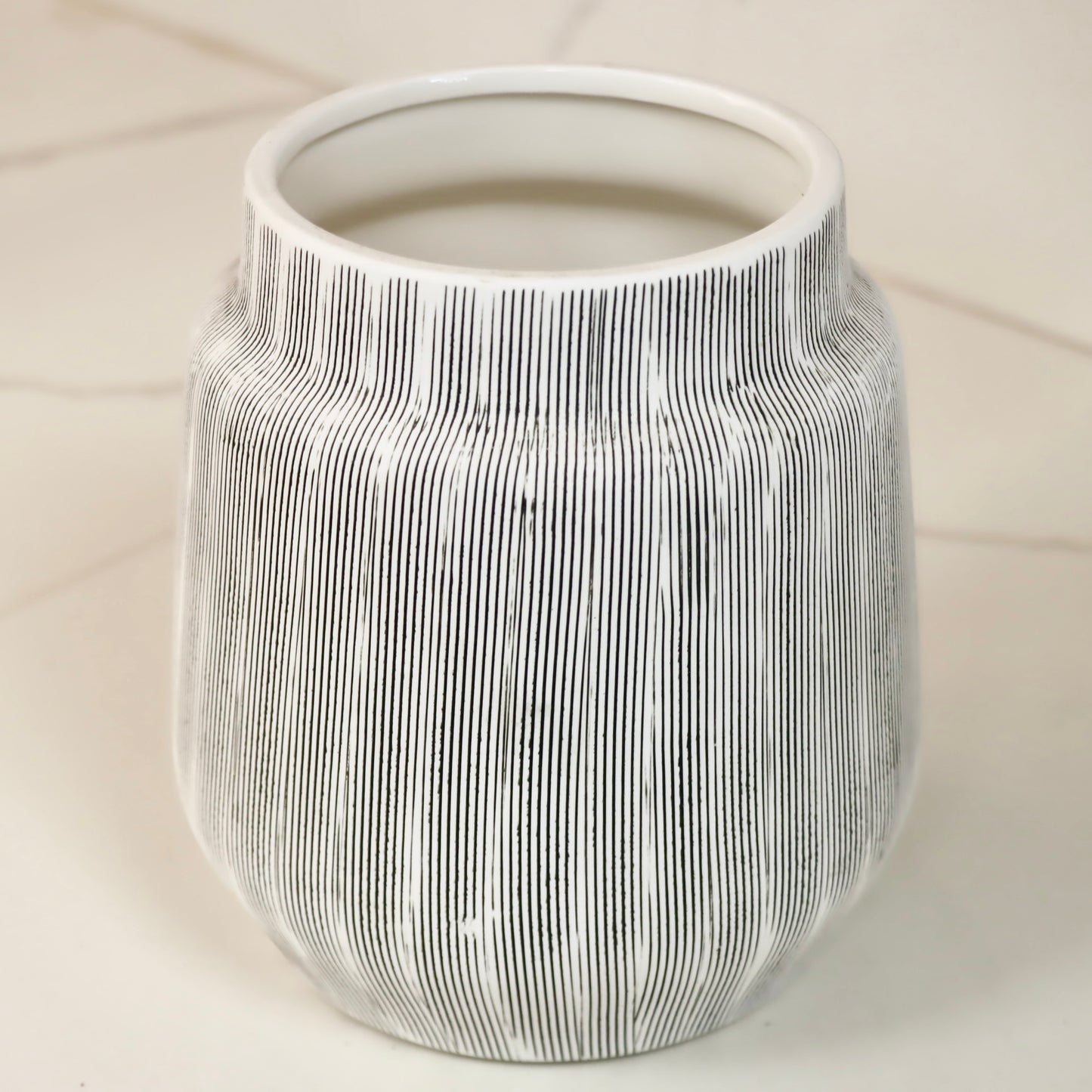 Black Stripped Vase