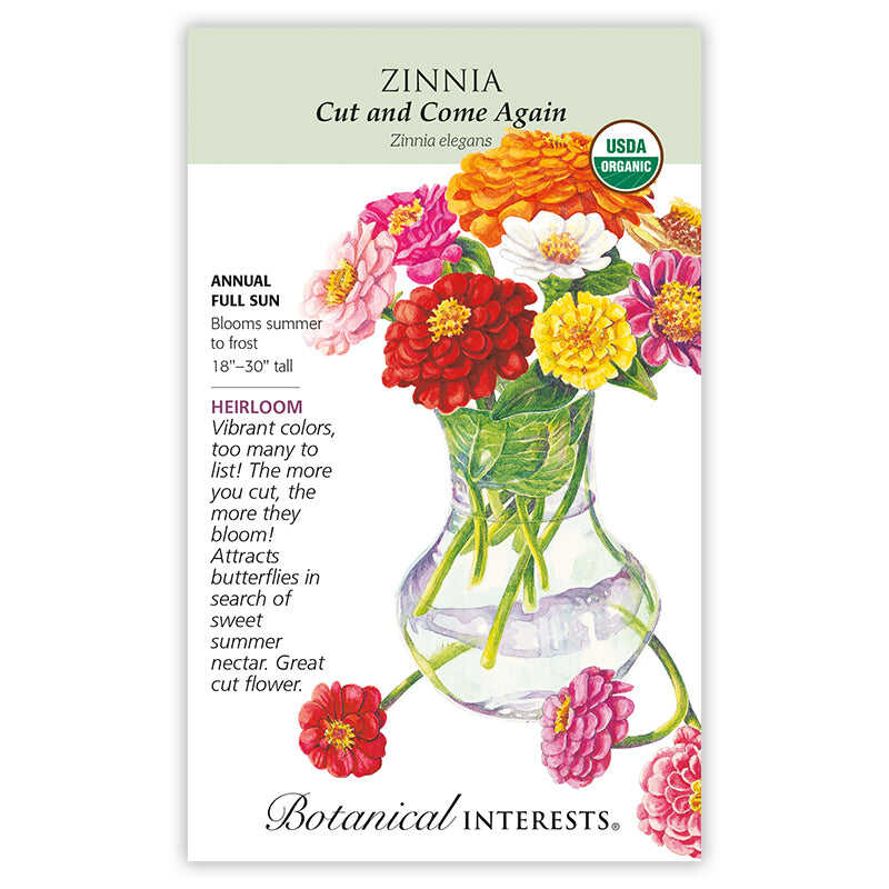 Zinnia seeds 'Cut and Come Again'