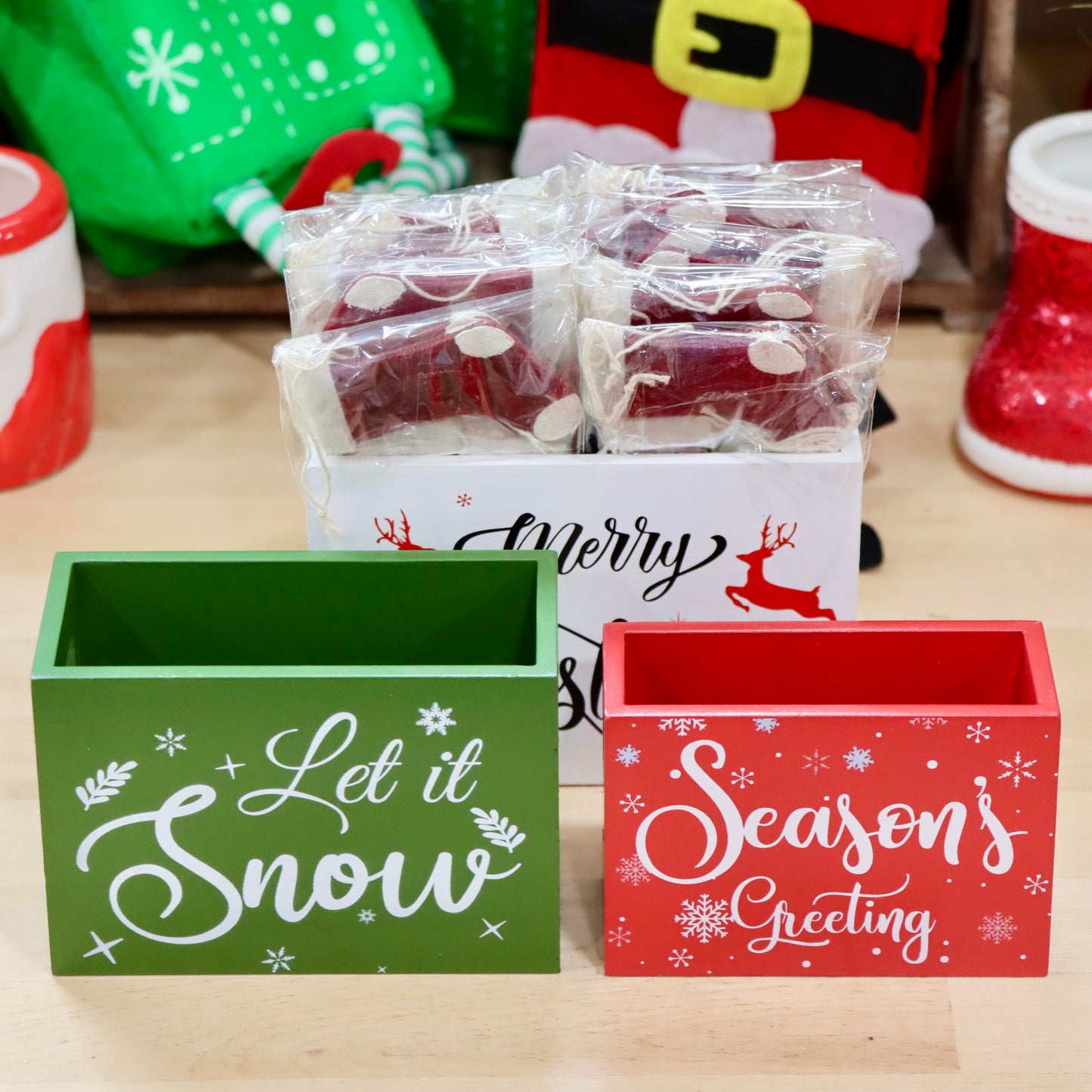 Wooden Christmas Letter Holder