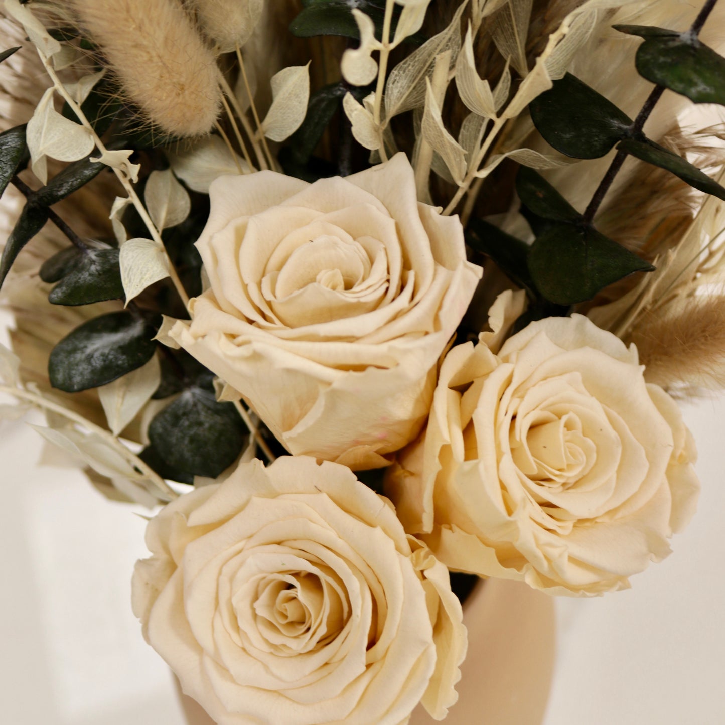 Preserved Rose Arrangement Neutral