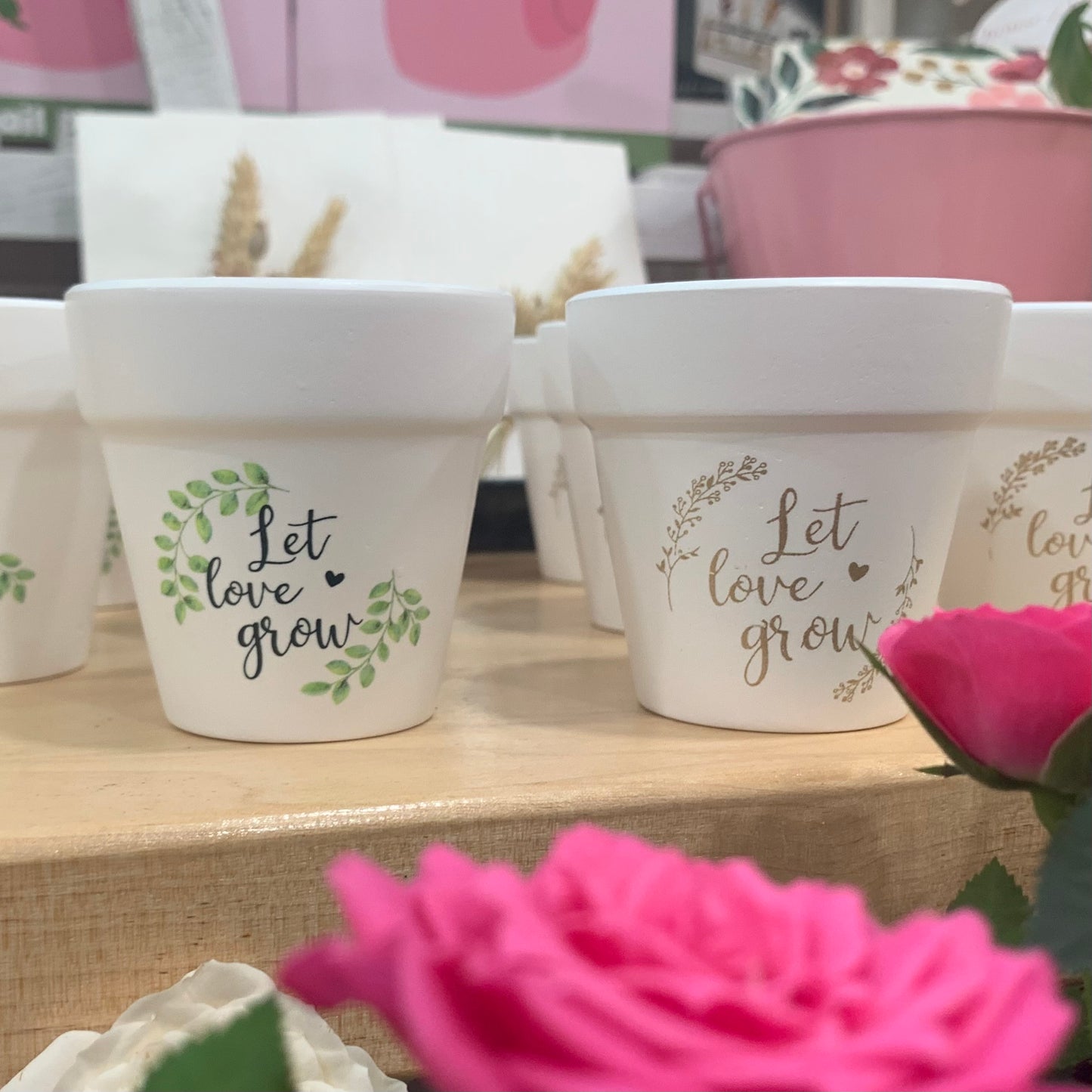 Terracotta "Let Love Grow" Planter