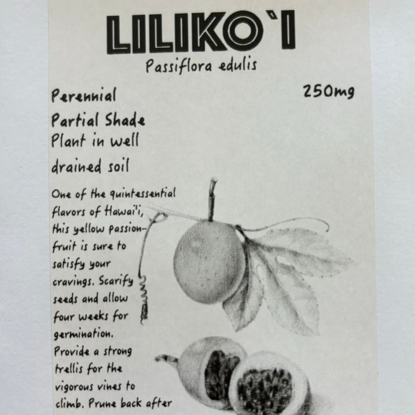 Liliko'i, seeds