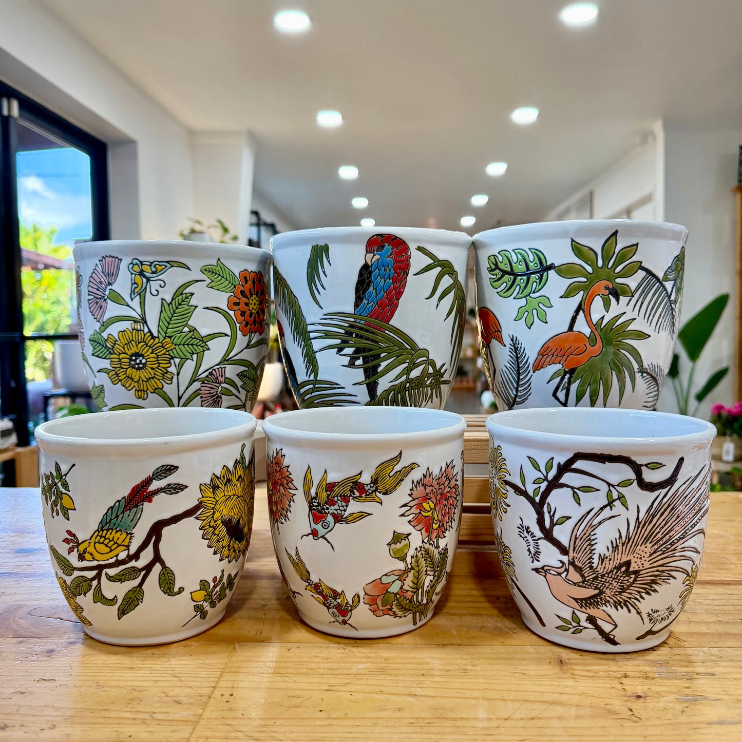 Tropical Inlay Planter