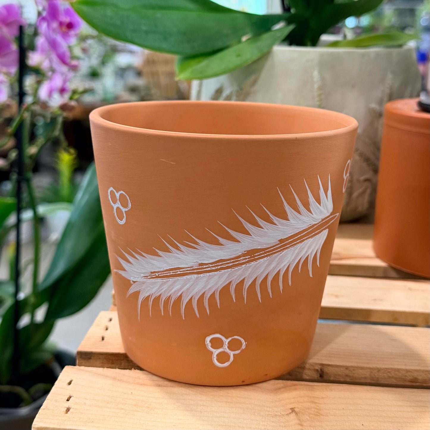 Terra Cotta Leaves Planter
