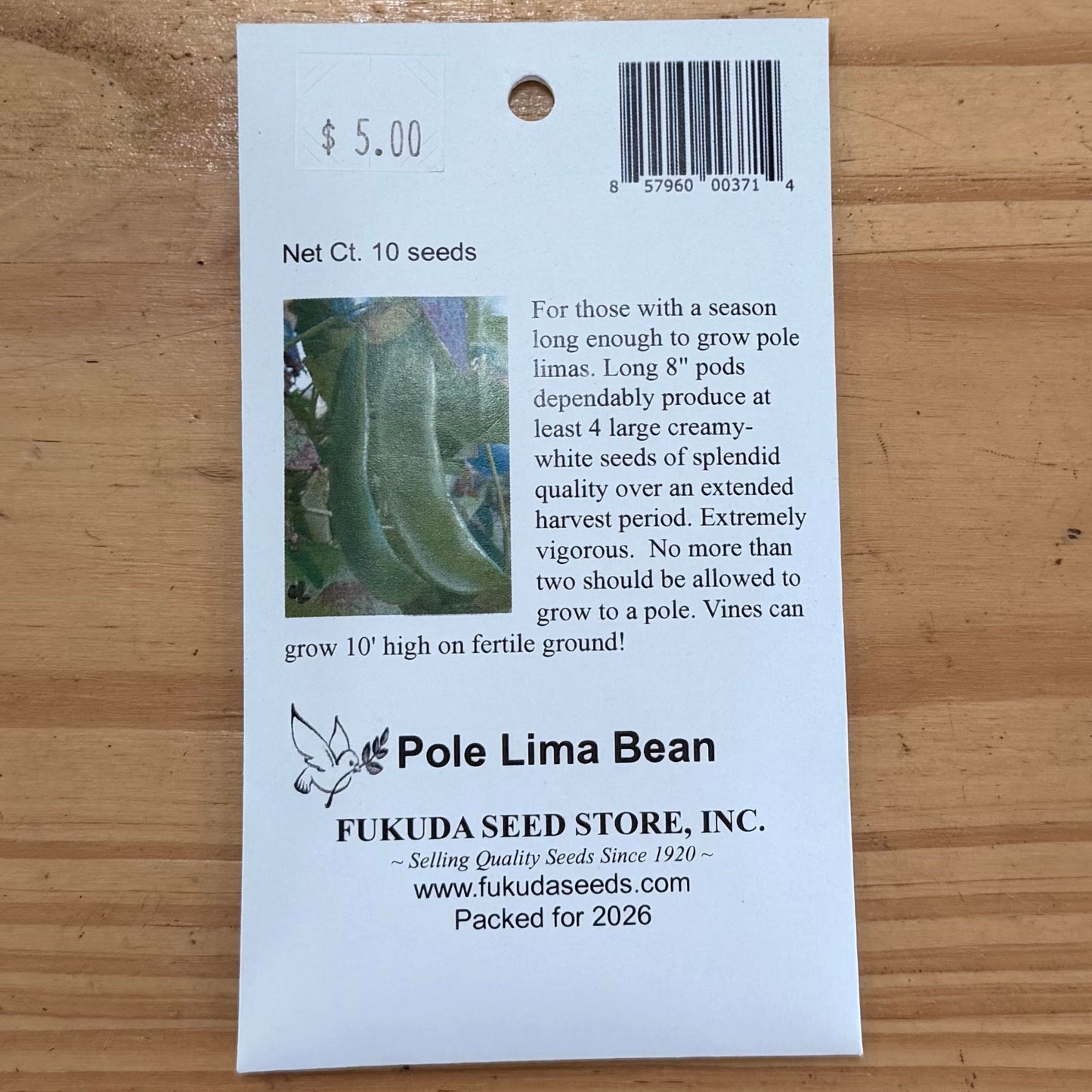Beans, Lima Pole, Seeds