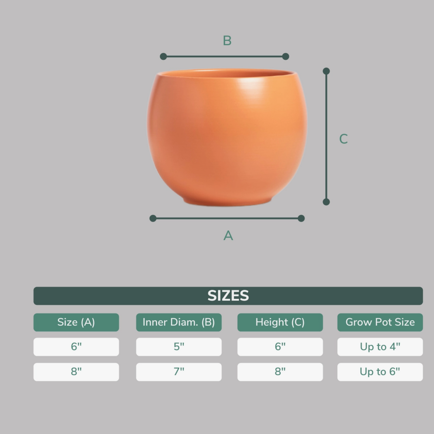 Ceramic Sphere Plant Pot