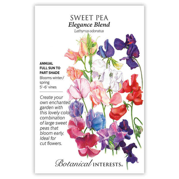 Sweet Pea seeds, "Elegance Blend"