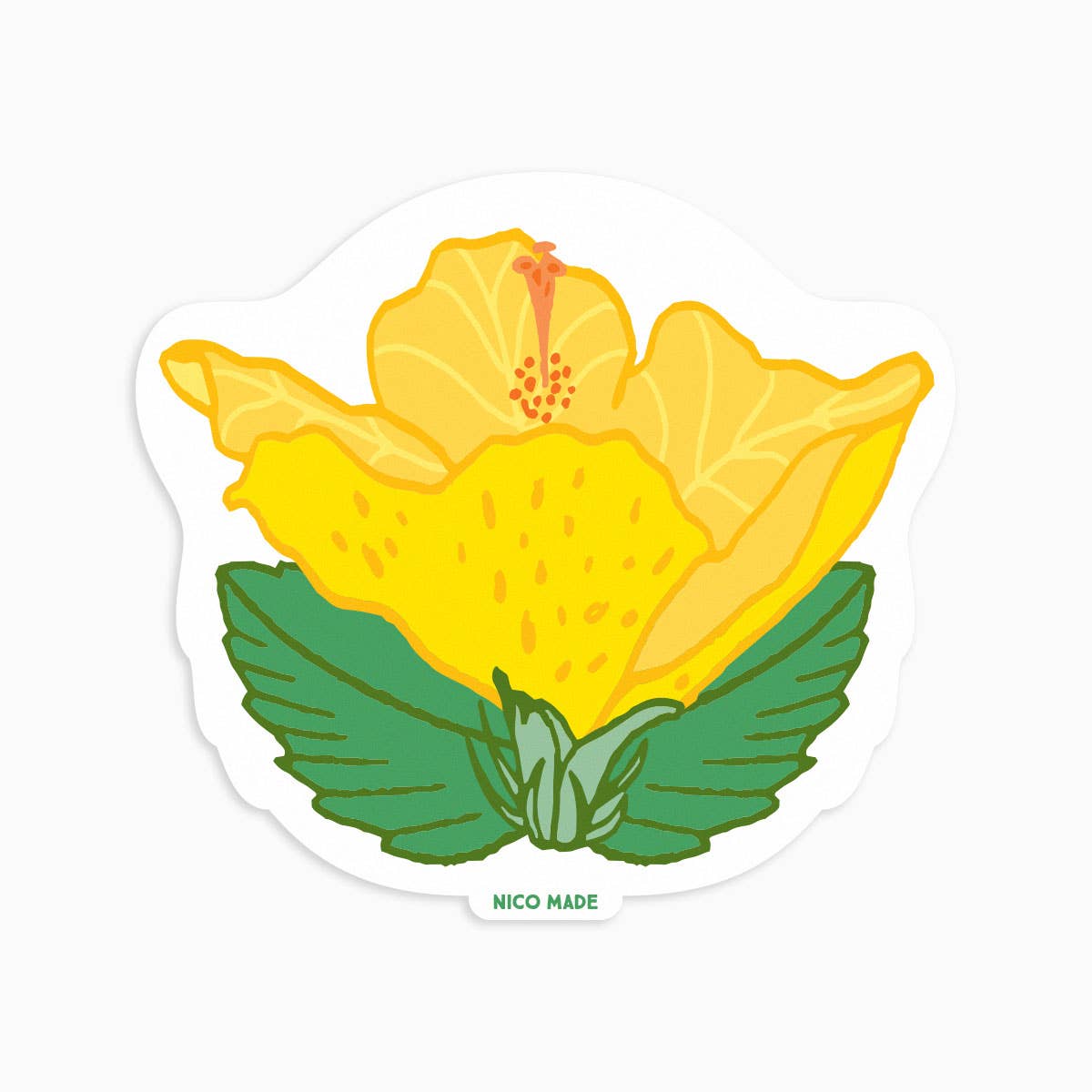 Yellow Hibiscus - Sticker