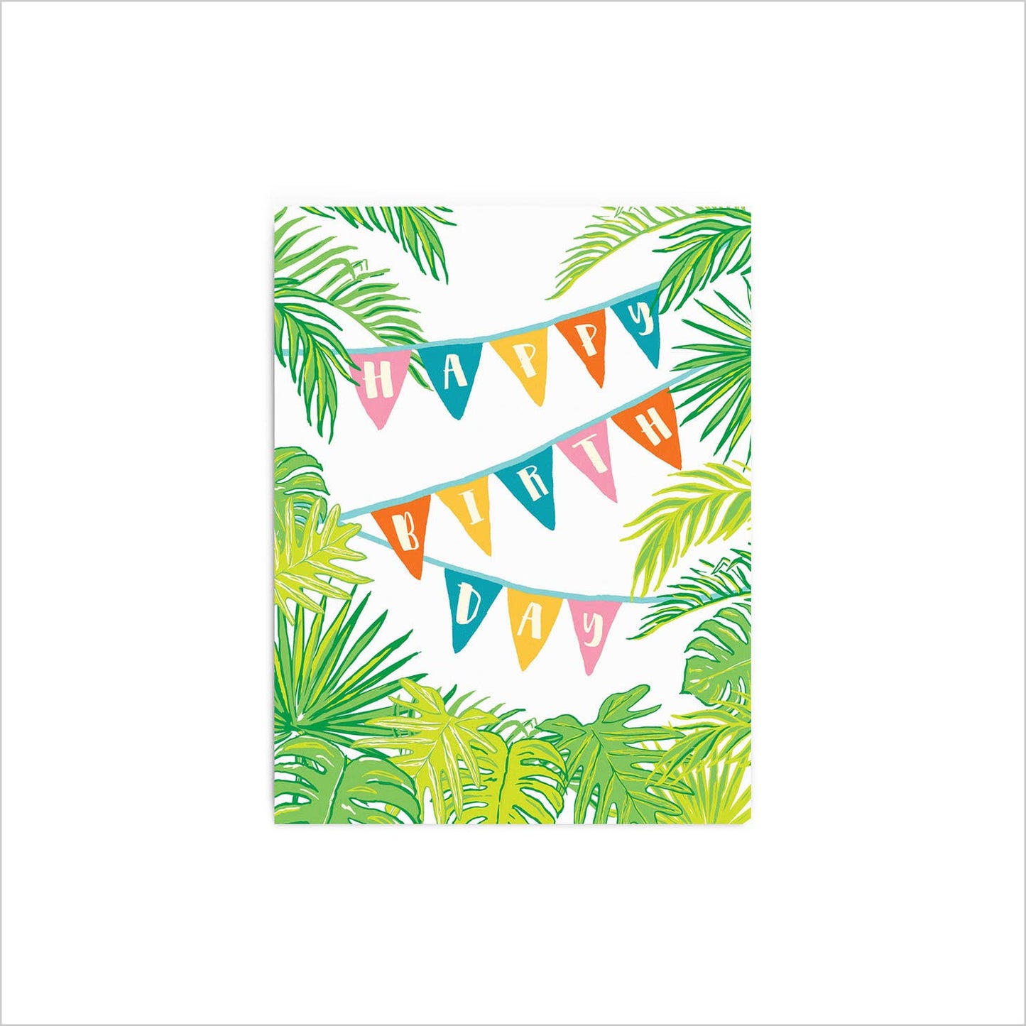 Happy Birthday (Flag Garland) Greeting Card