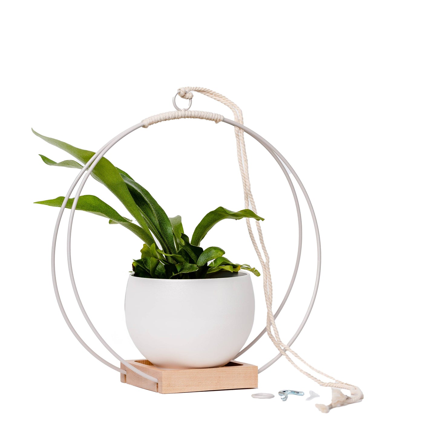 Braid & Wood Plant Hanger