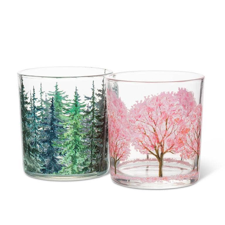 Pine Trees Votive-3"H