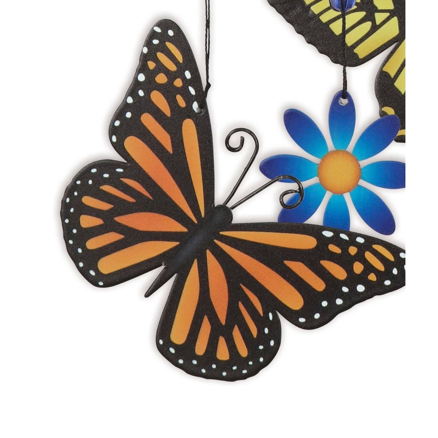 Metal Painted Butterfly Wind Chime Garden Decor