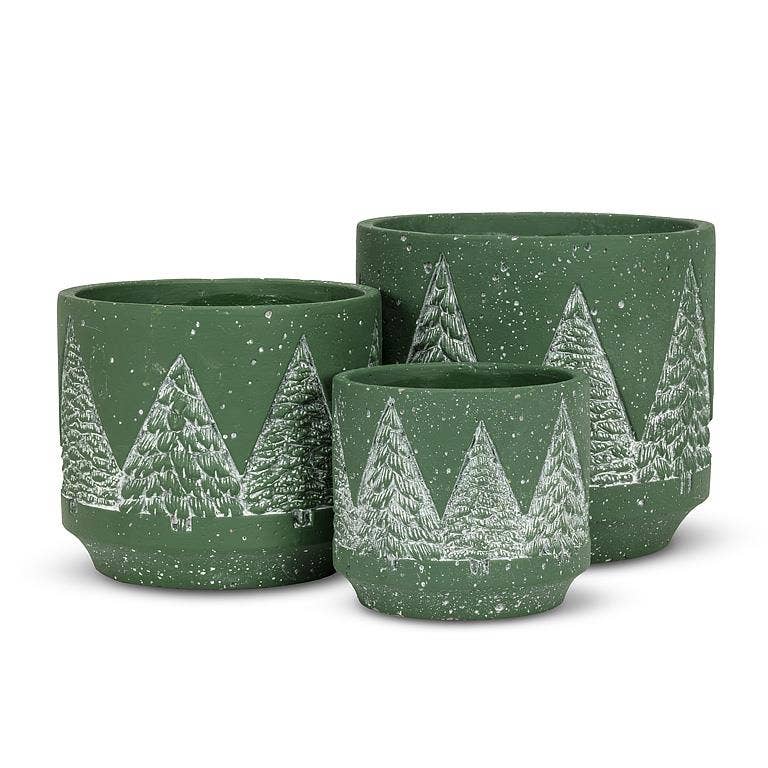 Snowy Trees Planters